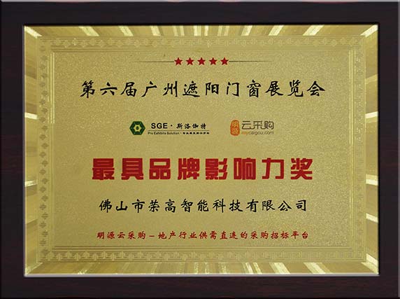 最具(ju)品(pin)牌影響力(li)獎
